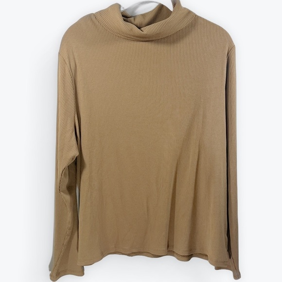 Old Navy Sweaters - NWT Old Navy Tan Ribbed Long Sleeve Turtleneck Sweater Top XXL
